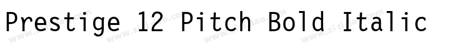 Prestige 12 Pitch Bold Italic BT字体转换